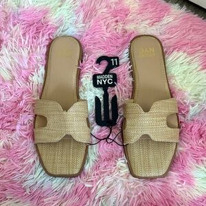 Madden NYC Women's Tan Slide Sandals